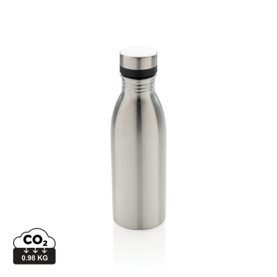 RCS RECYCLED STAINLESS STEEL METAL DELUXE WATER BOTTLE in Silver