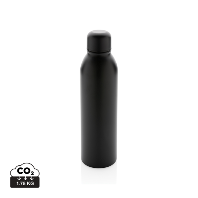 RCS RECYCLED STAINLESS STEEL METAL VACUUM BOTTLE 500ML in Black