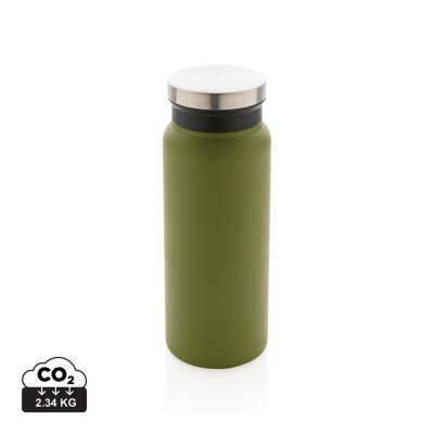 RCS RECYCLED STAINLESS STEEL METAL VACUUM BOTTLE 600ML in Green