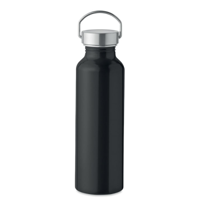 RECYCLED ALUMINIUM METAL BOTTLE 500ML in Black