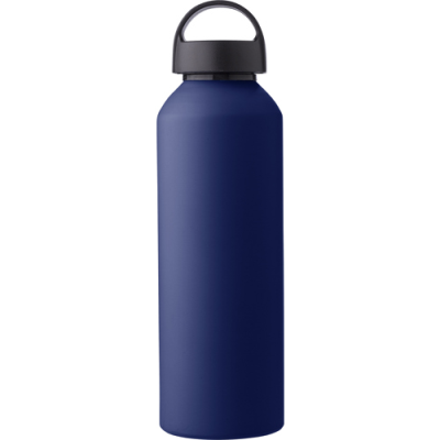 RECYCLED ALUMINIUM METAL SINGLE WALLED BOTTLE (800ML) in Blue