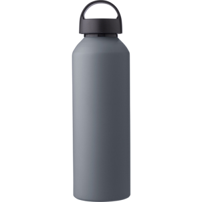 RECYCLED ALUMINIUM METAL SINGLE WALLED BOTTLE (800ML) in Grey