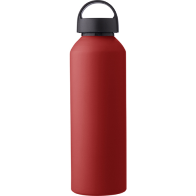 RECYCLED ALUMINIUM METAL SINGLE WALLED BOTTLE (800ML) in Red