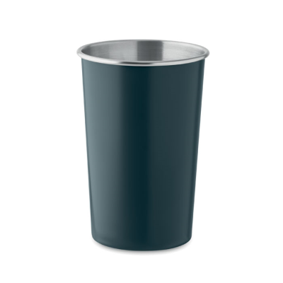 RECYCLED STAINLESS STEEL METAL CUP in Blue