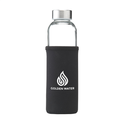 SENGA GLASS 500 ML DRINK BOTTLE in Black