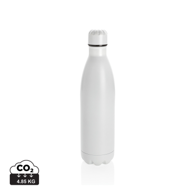 SOLID COLOUR VACUUM STAINLESS STEEL METAL BOTTLE 750ML in White