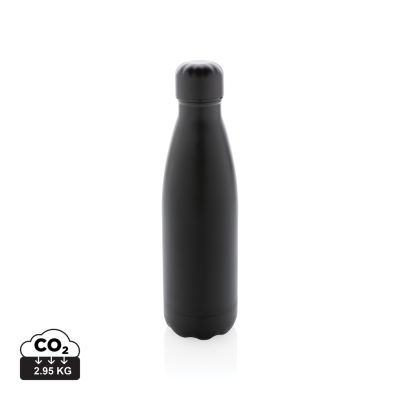 SOLID COLOUR VACUUM STAINLESS STEEL METAL BOTTLE in Black