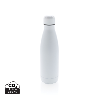 SOLID COLOUR VACUUM STAINLESS STEEL METAL BOTTLE in White