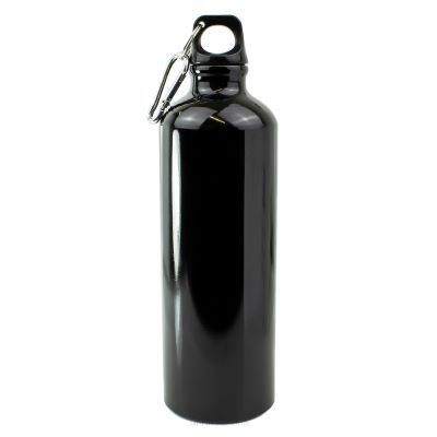 SPORTS WATER BOTTLE ALUMINIUM 750ML in Black