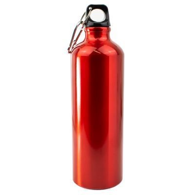 SPORTS WATER BOTTLE ALUMINIUM 750ML in Red