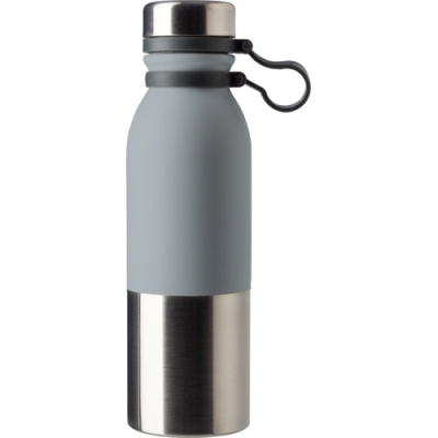 STAINLESS STEEL METAL BOTTLE 600ML in Grey