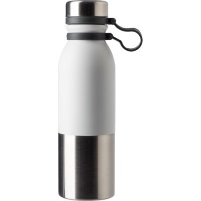 STAINLESS STEEL METAL BOTTLE 600ML in White