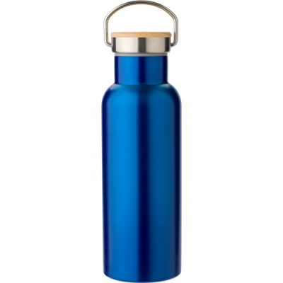 STAINLESS STEEL METAL DOUBLE WALLED BOTTLE (500 ML) in Blue