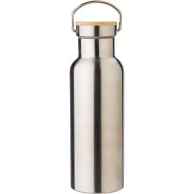 STAINLESS STEEL METAL DOUBLE WALLED BOTTLE (500 ML) in Silver