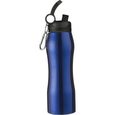 STAINLESS STEEL METAL SINGLE WALLED BOTTLE (750ML) in Cobalt Blue