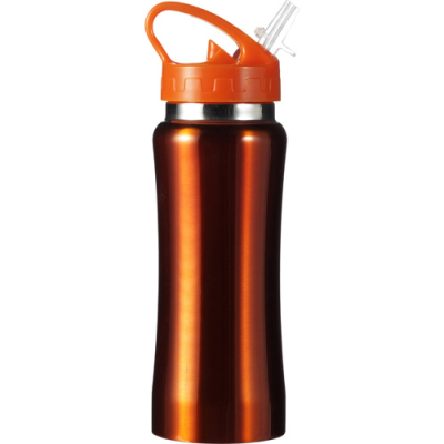 STEEL DRINK BOTTLE (600ML) SINGLE WALLED in Orange