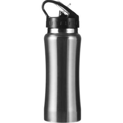 STEEL DRINK BOTTLE (600ML) SINGLE WALLED in Silver