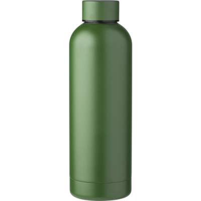 THE ALASIA - RECYCLED STAINLESS STEEL METAL DOUBLE WALLED BOTTLE (500ML) in Forest Green