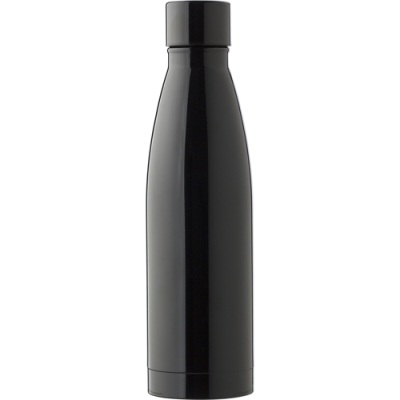 THE BENTLEY - STAINLESS STEEL METAL DOUBLE WALLED BOTTLE (500ML) in Black