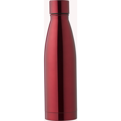 THE BENTLEY - STAINLESS STEEL METAL DOUBLE WALLED BOTTLE (500ML) in Red