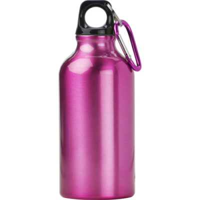 THE MARNEY - ALUMINIUM METAL BOTTLE with Carabiner (400Ml) in Pink