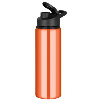 TIDE ALUMINIUM METAL WATER BOTTLE with Snap Cap Lid - 750Ml Orange