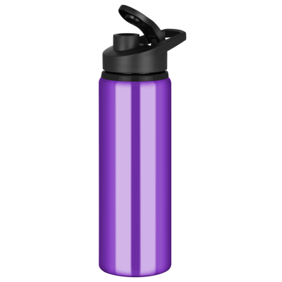 TIDE ALUMINIUM METAL WATER BOTTLE with Snap Cap Lid - 750Ml Purple