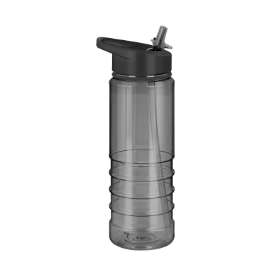 TRITAN PURE SPORTS WATER BOTTLE - 750ML TRANSLUCENT BLACK & BLACK