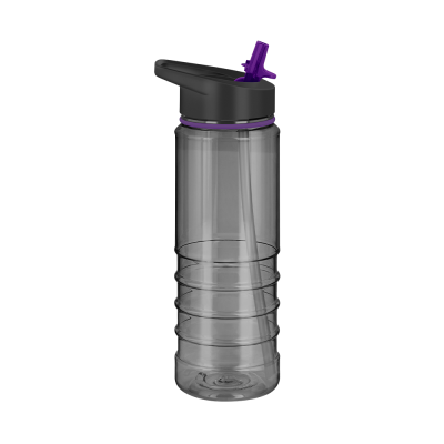 TRITAN PURE SPORTS WATER BOTTLE - 750ML TRANSLUCENT BLACK & PURPLE