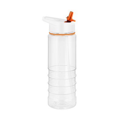 TRITAN PURE SPORTS WATER BOTTLE - 750ML TRANSPARENT & ORANGE