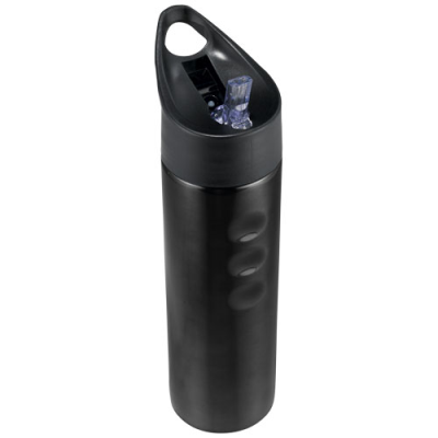 TRIXIE 750 ML STAINLESS STEEL METAL SPORTS BOTTLE in Solid Black