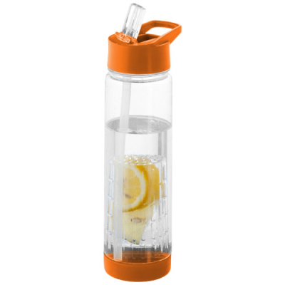 TUTTI-FRUTTI 740 ML TRITAN™ INFUSER SPORTS BOTTLE in Transparent & Orange