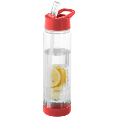 TUTTI-FRUTTI 740 ML TRITAN™ INFUSER SPORTS BOTTLE in Transparent & Red