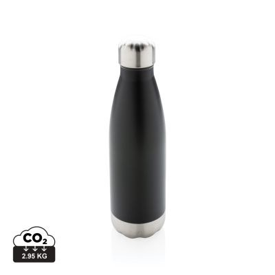 VACUUM THERMAL INSULATED STAINLESS STEEL METAL BOTTLE in Black