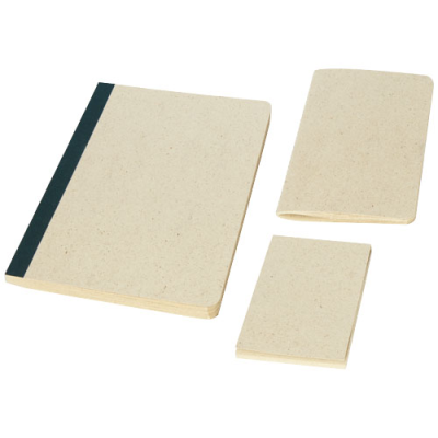 VERDE 3-PIECE GRASS PAPER STATIONERY GIFT SET in Cream