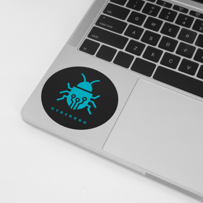 VINYL LAPTOP STICKER - (MATTE LAMINATION) in Clear Transparent