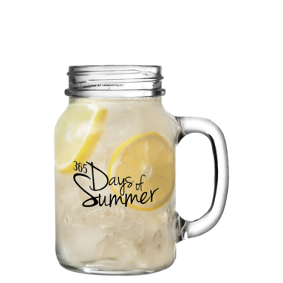 GLASS MASON JAR - with Handle (568Ml & 20Oz)