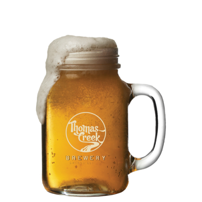 GLASS MASON JAR with Handle - Pint (568Ml & 20Oz)