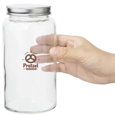 VOGUE GLASS SCREW TOP DRY FOOD JAR (800ML)