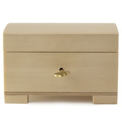 WOOD CHEST with Lock