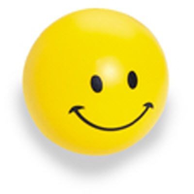 SMILE BALL SQUEEZIES STRESS ITEM in Yellow