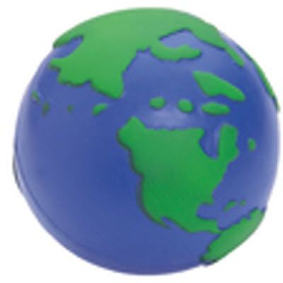 WORLD GLOBE SQUEEZIES STRESS ITEM in Blue