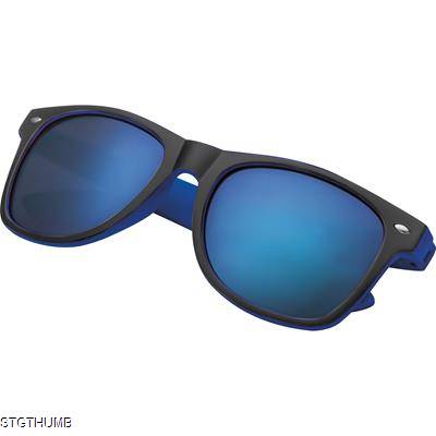 BICOLOURED SUNGLASSES with Mirrored Lenses in Blue