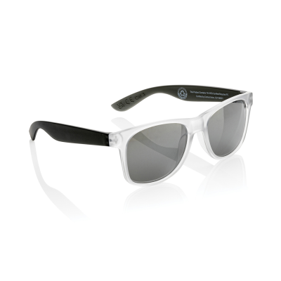 GLEAM RCS RECYCLED PC MIRROR LENS SUNGLASSES in Black, White