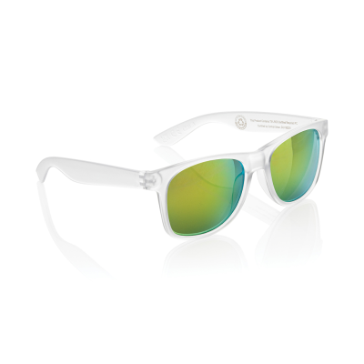 GLEAM RCS RECYCLED PC MIRROR LENS SUNGLASSES in White