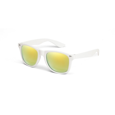 NIGER PC SUNGLASSES with Category 3 Mirrored Lenses in White