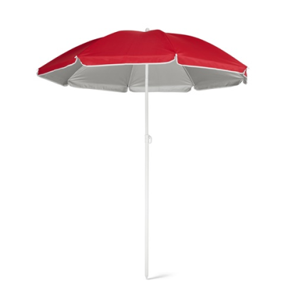 PARANA 210T RECLINING PARASOL with Silver Lining in Red