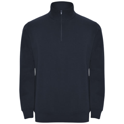 ANETO QUARTER ZIP SWEATER in Navy Blue