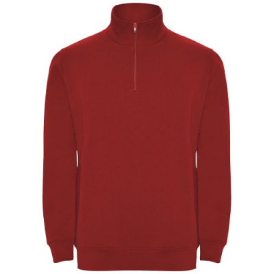 ANETO QUARTER ZIP SWEATER in Red