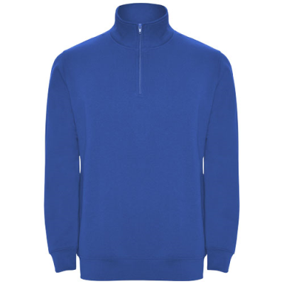 ANETO QUARTER ZIP SWEATER in Royal Blue